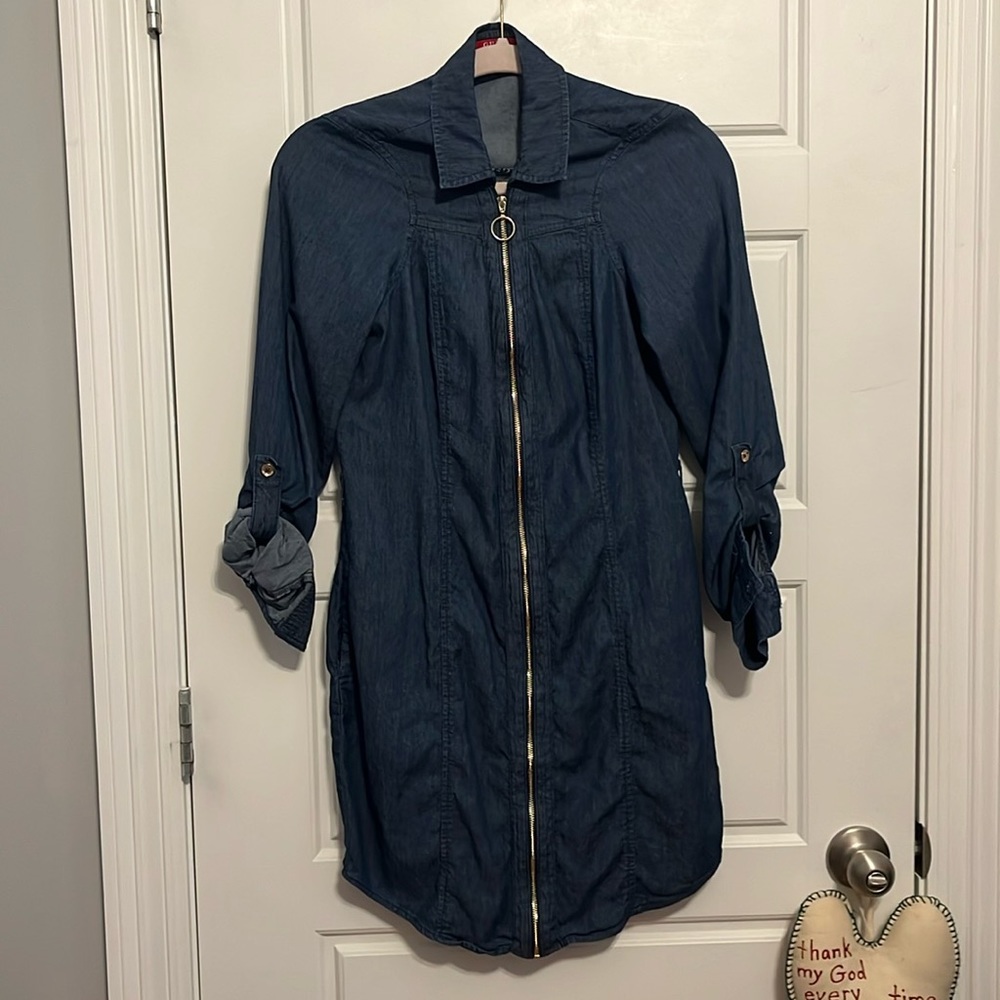 Guess Blue Jean Shirt Dress Size S